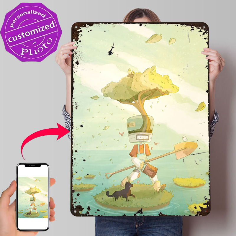 Bonsai Garden Art - Poster Robot Bonsai Tukang Kebun Retro