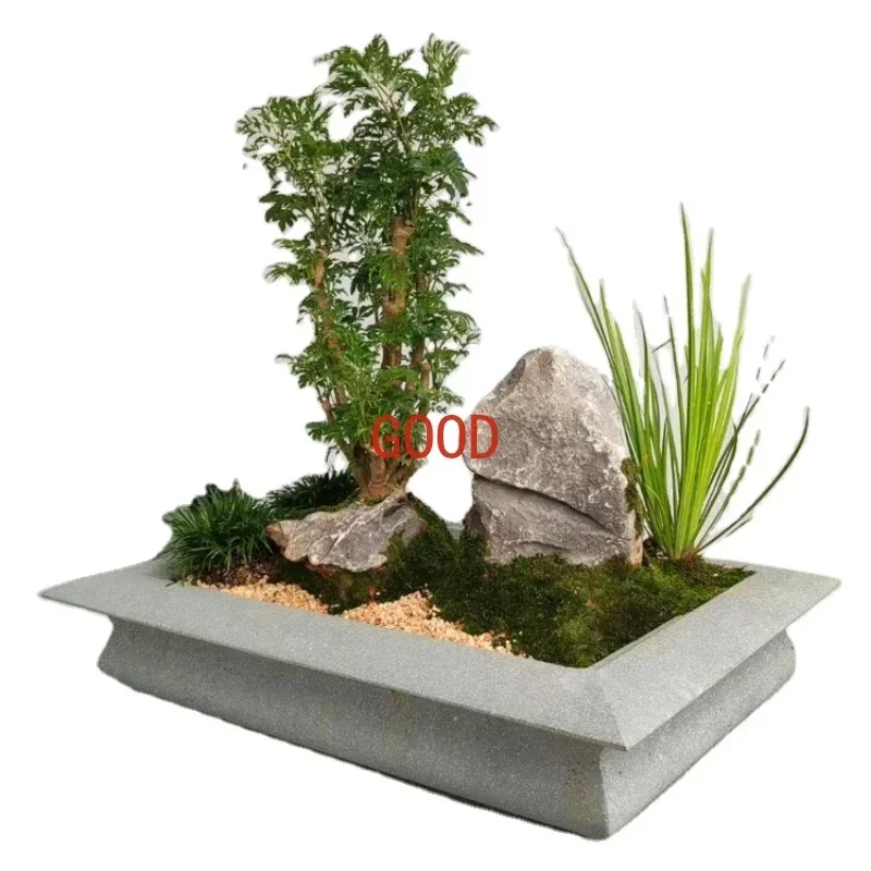 Bonsai Garden Art - Meja Teh Batu Alam Biru Cina,
