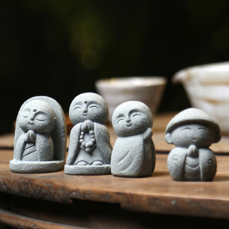 Patung Jizo Kecil yang Lucu, H - Japanese Garden Bonsai ulasan dan harga